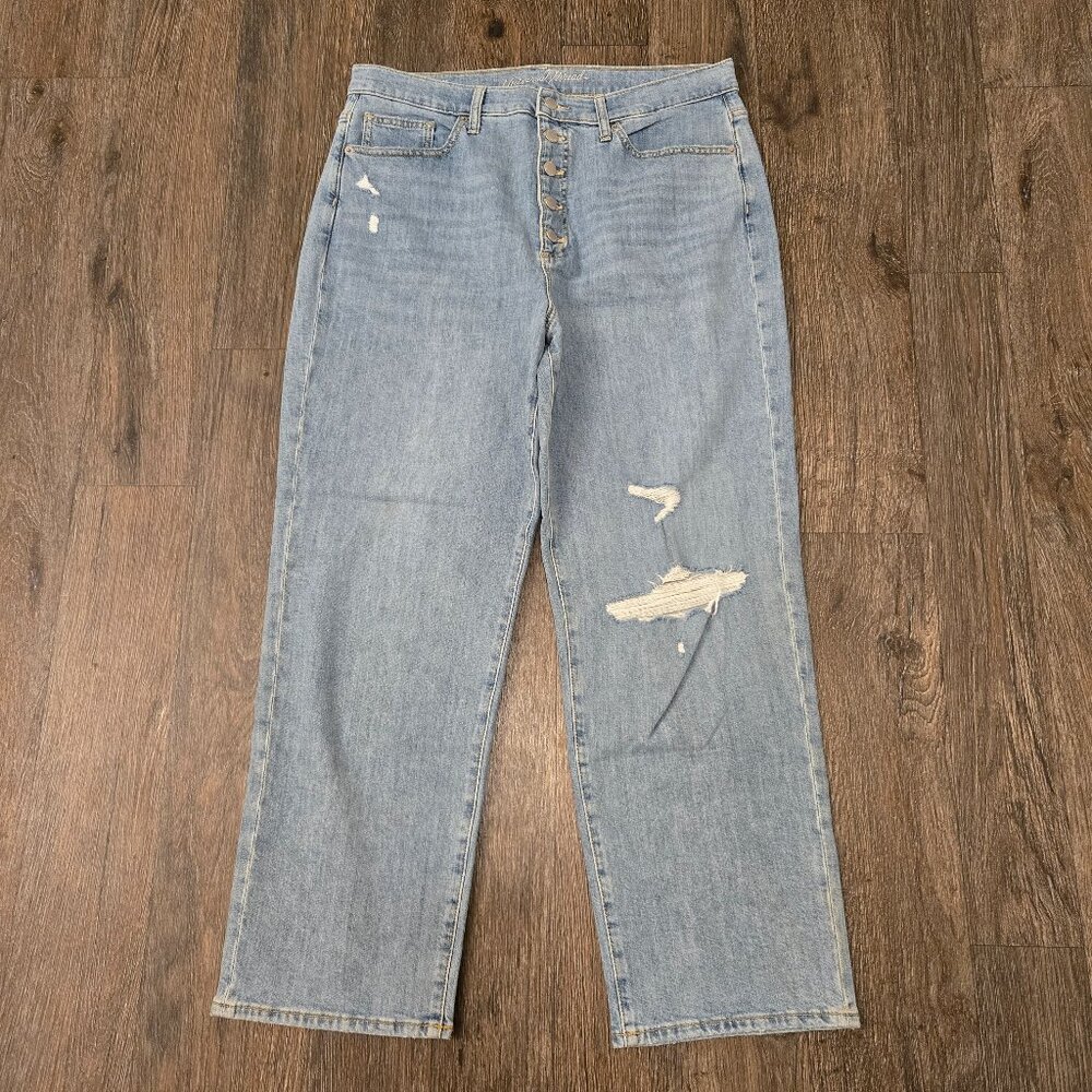 Universal Thread Jeans Womens Size 16/33L Blue Distressed Vintage